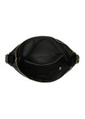 Black women's shoulder bag TOREC-0708B-99(Z25) - product view from above on white background.