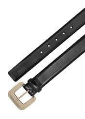 Black leather women's belt PASDS-0316-98(Z24)-03