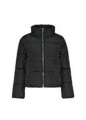 Women's short black jacket KURDT-0601-99(Z25), front product view on white background.