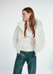 White women's winter jacket KURDT-0545-11(Z24)