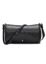 Black small oblong women's handbag TOREC-1176-99(W26), front product view on white background.