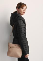 Beige leather women's shoulder bag TORES-0896D-81(Z25)
