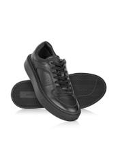 Black leather men's sports shoes BUTYM-0464-99(Z24)