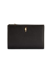 Medium black women's wallet with RFID protection PORES-0823RFID-99(Z25), front product view on white background.
