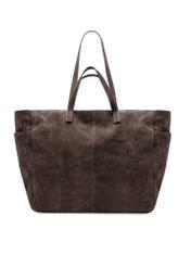 Brown suede women's bag TORES-1187-89(Z25), product view from the front on a white background.
