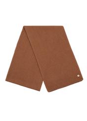 Women's cashmere scarf in camel color SZADT-0093-1D(Z26) - product view from above, on a white background.