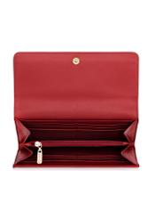 Large red leather wallet for women PORES-0893-40(Z23)-06