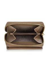 Women's small beige leather wallet PORES-0810-82(W24)-05