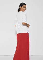 Women's red flared skirt SPCDT-0073-85(W23)-03