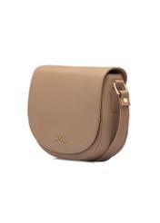 Beige leather semi-circular women's messenger bag TORES-0972D-81(W25)