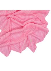 Pink women's scarf with crinkle SZADT-0157-33(W24)-03