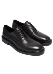 Black men's leather shoes BUTYM-0553-99(Z26), diagonal product view on a white background.