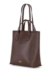 Brown women's shopper bag TOREC-0907-89(W24)-03