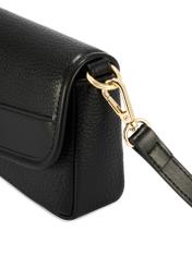 Small black women's handbag TOREC-1163-99(W26), close-up of product detail, view on white background.