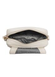 Cream leather women's messenger bag TORES-0958C-12(W25) – top view of the bag on a white background.
