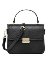 Small black monogrammed trunk bag TOREC-1292-9P(Z26), front view of the product on a white background.