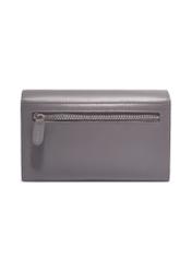 Graphite large leather women's wallet PORES-1024-9D(Z26) - product view from the back, on a white background.