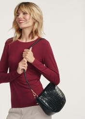 Leather medium croco women's bag TORES-1022E-99(Z25)