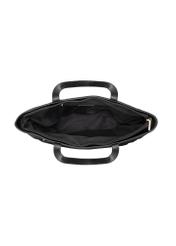 Large black shopper bag TOREN-0353-99(Z26), product view inside on white background.