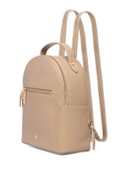 Small beige women's backpack TOREC-1128-1D(W26), diagonal product view on a white background.