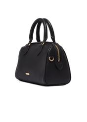 Black leather women's handbag TORES-1381-99(Z26), diagonal product view on a white background.