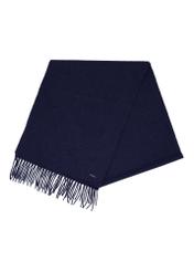 Men's woolen navy blue scarf SZAMT-0034-7E(Z26), front view of the folded product on a white background.