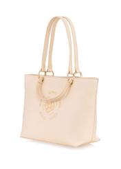 Cream embossed women's handbag TOREC-0807-12(W23)-02