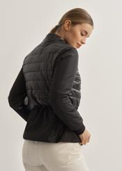 Women's quilted jacket with welt KURDT-0421-99(W23)-03