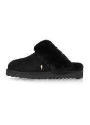 Black slip-on snow boot style slippers BUTYD-1137-99(Z24)-03