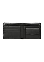 Men's leather black wallet PORMS-0142B-99(Z25) - top view of the product on a white background.
