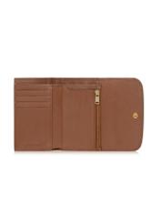 Brown leather women's wallet PORES-0848-79(W23)-04