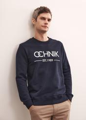 Navy blue men's sweatshirt with logo BLZMT-0058-69(W23)-01