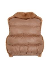 Women's caramel quilted vest KAMDP-0001-24(Z21)-05