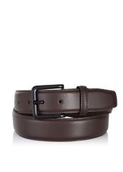 Dark brown leather men's belt PASMS-0243-89(Z23)-01