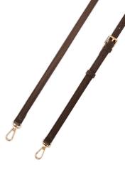 Small brown women's handbag TOREC-1173-1I(W26), view of the product strap on a white background.