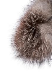 Women's scarf made of natural fur SZADF-0039-9B(Z26), close-up of the product material on a white background.