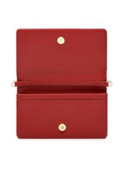 Red small clutch bag POREC-0427-42(Z25) product view from the inside on a white background.