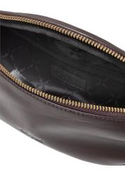 Brown women's waist bag TORES-1137A-89(Z25), view of the inside of the product on a white background.