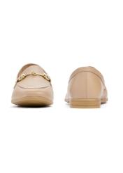Leather dark beige women's moccasins with buckle BUTYD-0916-93(W25)-05