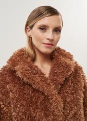 Women's fur coat in brown FUTDP-0040-24(Z23)-02