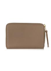 Women's beige leather wallet PORES-0812A-82(W24)-04