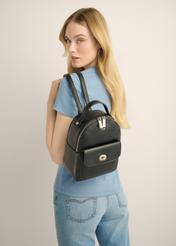 Small women's city backpack TOREC-1321-99(Z26). Model shot.