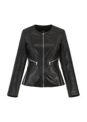 Women's waisted leather jacket KURDS-0418-1040(W23)-04