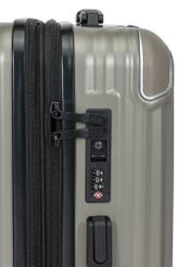 Medium suitcase on wheels WALAB-0073-2X-24(W26), view of the product lock on a white background.