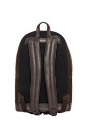 Men's dark brown suede backpack TORMS-0539-1I(Z26), back view of the product on a white background.