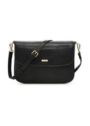 Black women's shoulder bag TOREC-1262-9F(Z26) - front product view, on white background.