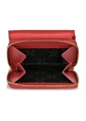 Red leather women's wallet with RFID protection PORES-0817RFID-42(W24)-05