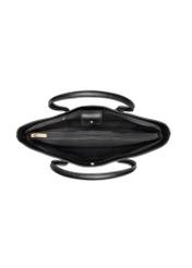 Black women's shopper bag TOREC-1241-9I(Z26) - product view from above, on a white background.