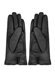 Women's leather gloves with stitching REKDS-0024-99(Z24)