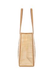 Large women's straw handbag TOREC-1224-1E(W26) - side view of the product, on a white background.